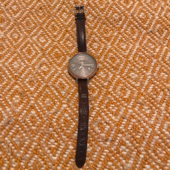 Fossil Jewelry - Brown Leather Fossil Watch